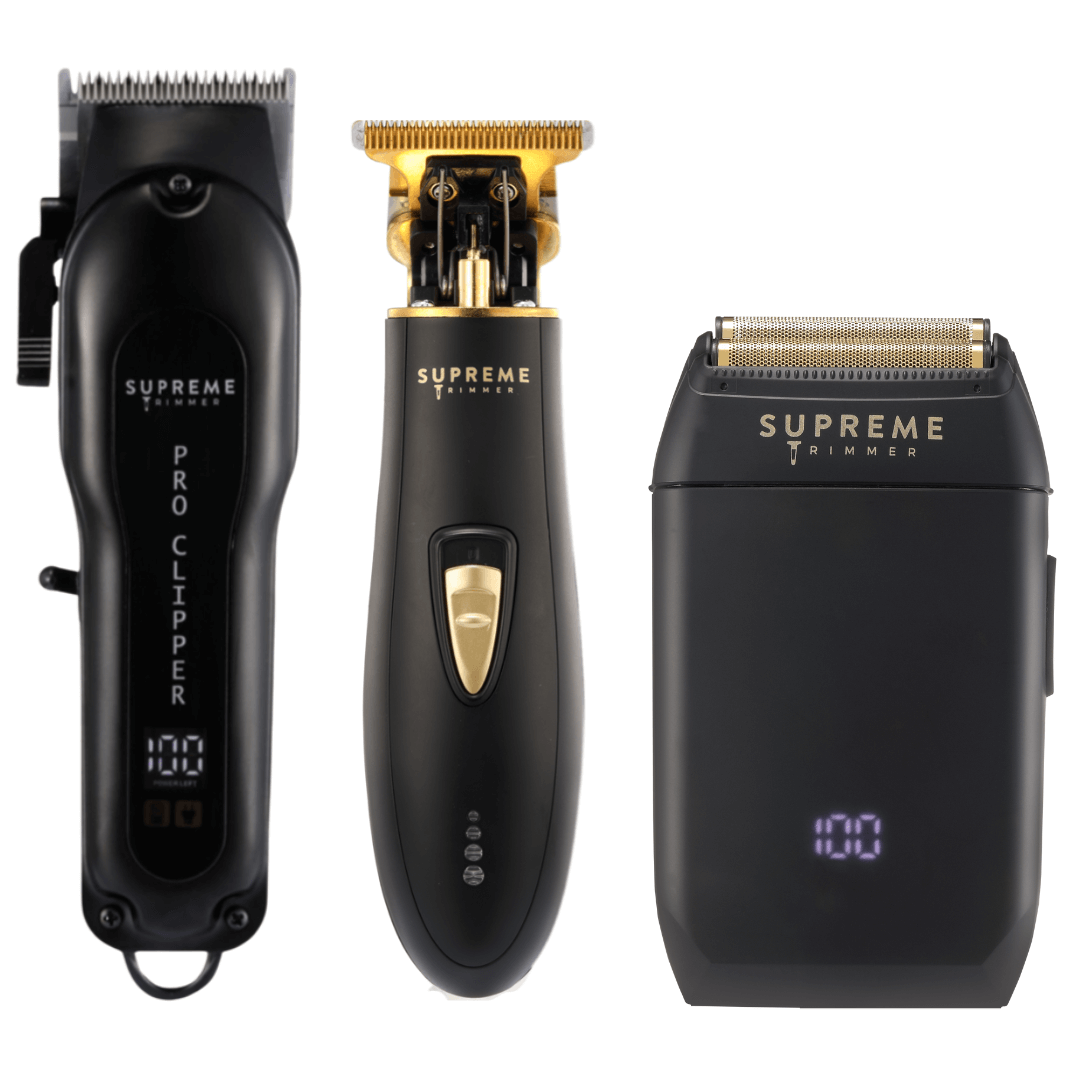 Clipper, Trimmer & Shaver Set - Hair Trimmer, Clipper, and Shaver - Supreme Trimmer Mens Trimmer Grooming kit