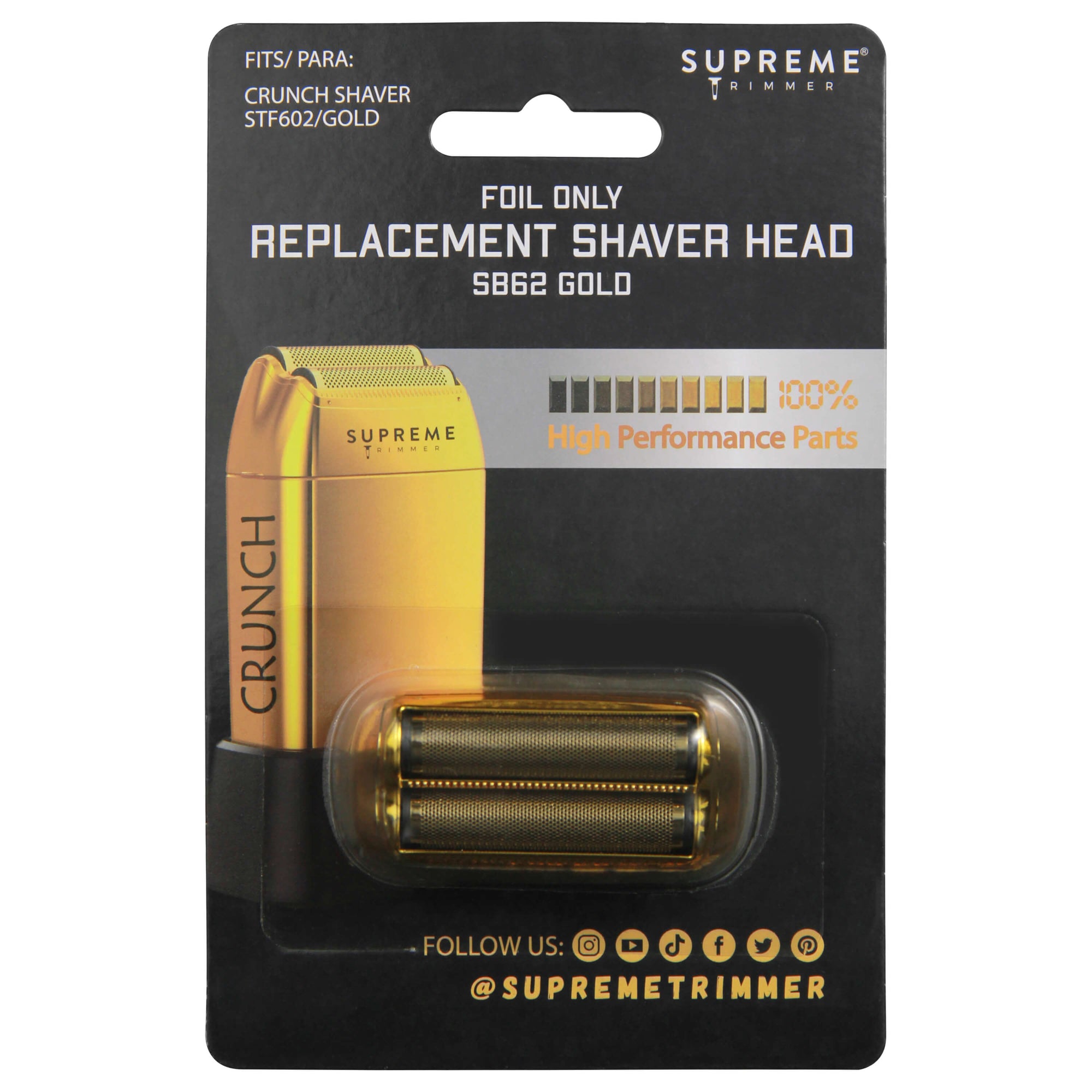 Crunch Foil Replacement's - SB62/SB63 - Electric Razor blades - Supreme Trimmer Mens Trimmer Grooming kit 
#COLOR_GOLD
