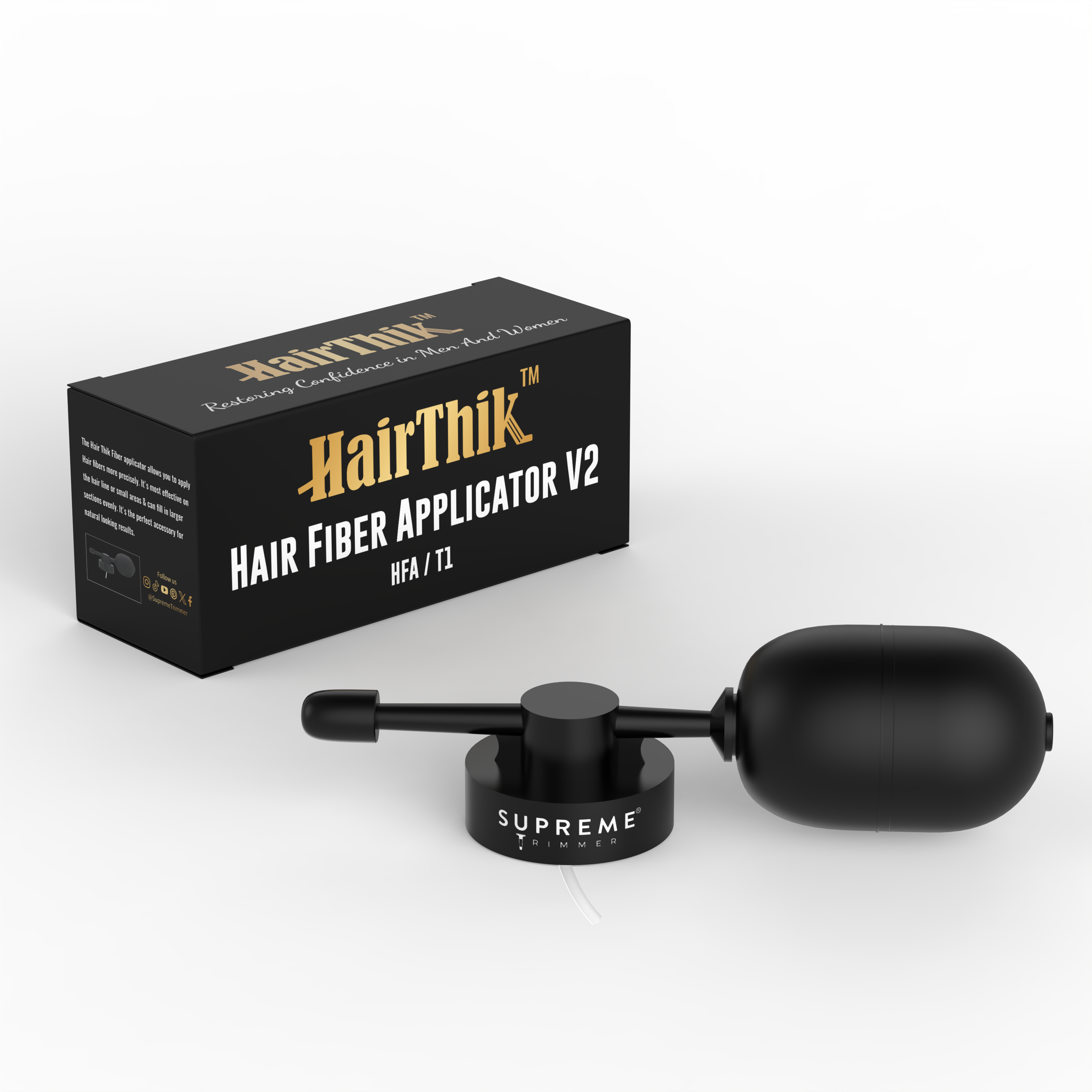 Applicator for HairThik Fibers - Hair Fiber Applicator - Supreme Trimmer Mens Trimmer Grooming kit 