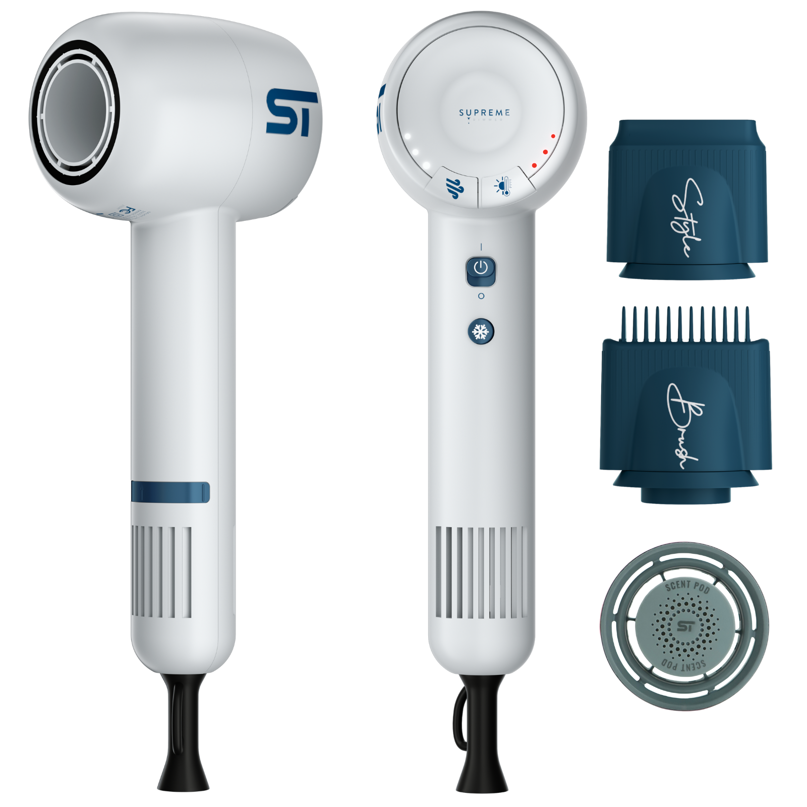 Brushless Motor Hair Dryer - Hair Dryer - Supreme Trimmer Mens Trimmer Grooming kit
#COLOR_WHITE