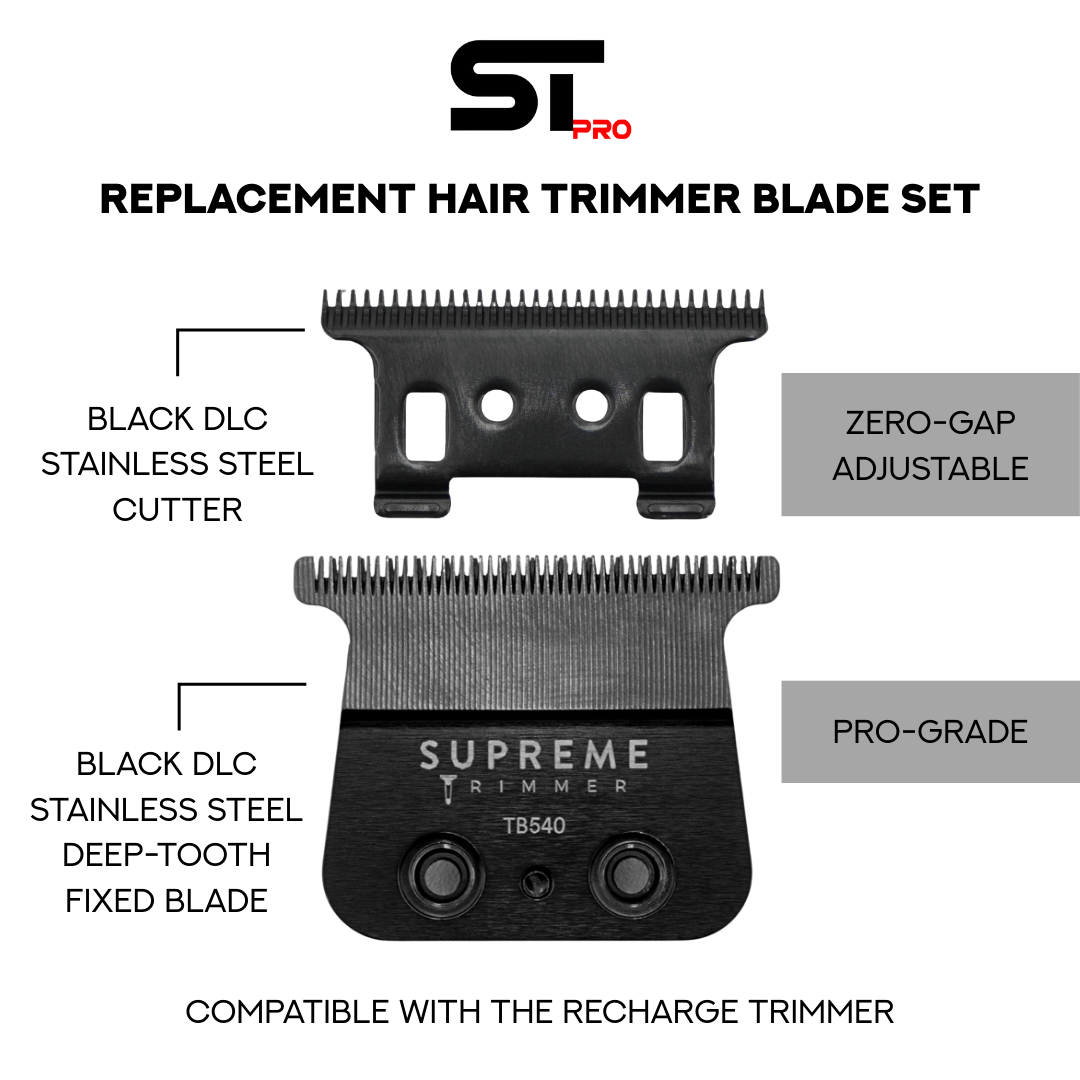Recharge Replacement Blade - Hair Trimmer replacement blades - Supreme Trimmer Mens Trimmer Grooming kit 
#STYLE_DEEP TOOTH T-BLADE