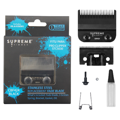 Steel Fade Blade CBF424 - Hair Clipper Replacement Blades - Supreme Trimmer Mens Trimmer Grooming kit