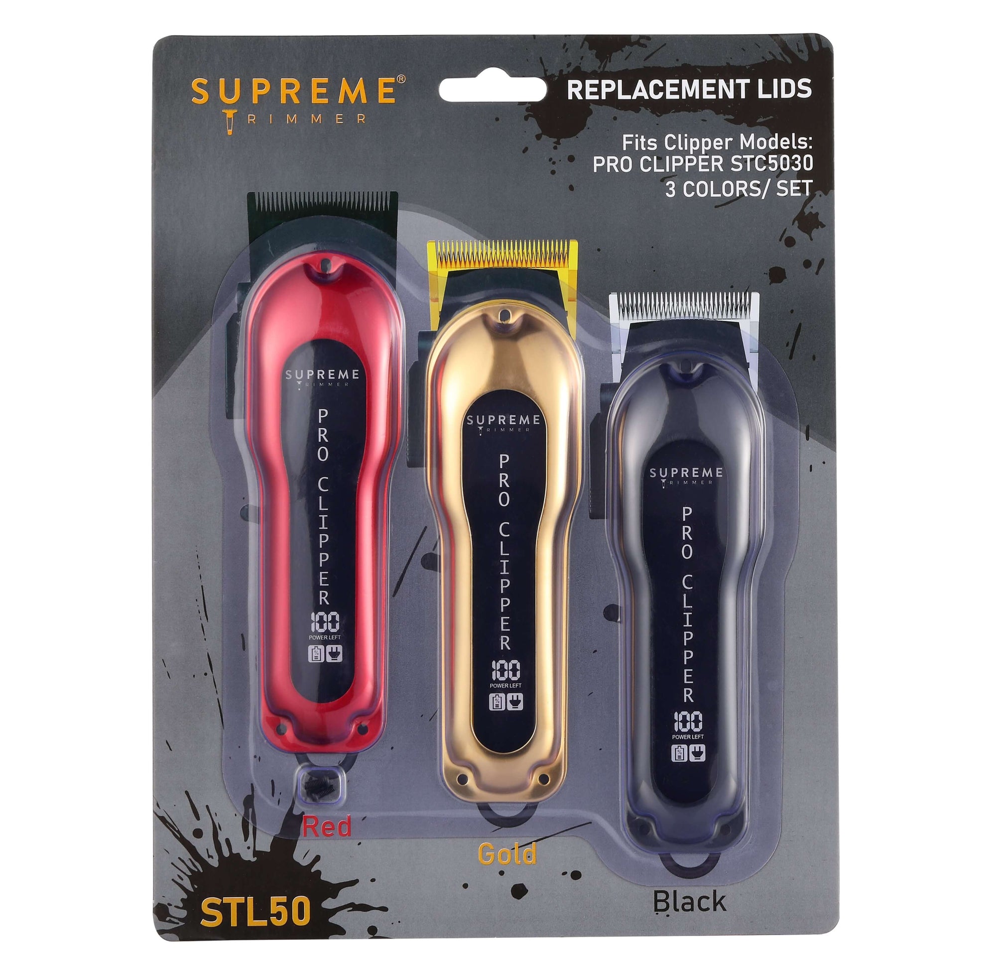 Replacement Lids for Pro Clipper - Hair Clipper & Trimmer Accessories - Supreme Trimmer Mens Trimmer Grooming kit 
#COLOR_RED/GOLD/BLACK