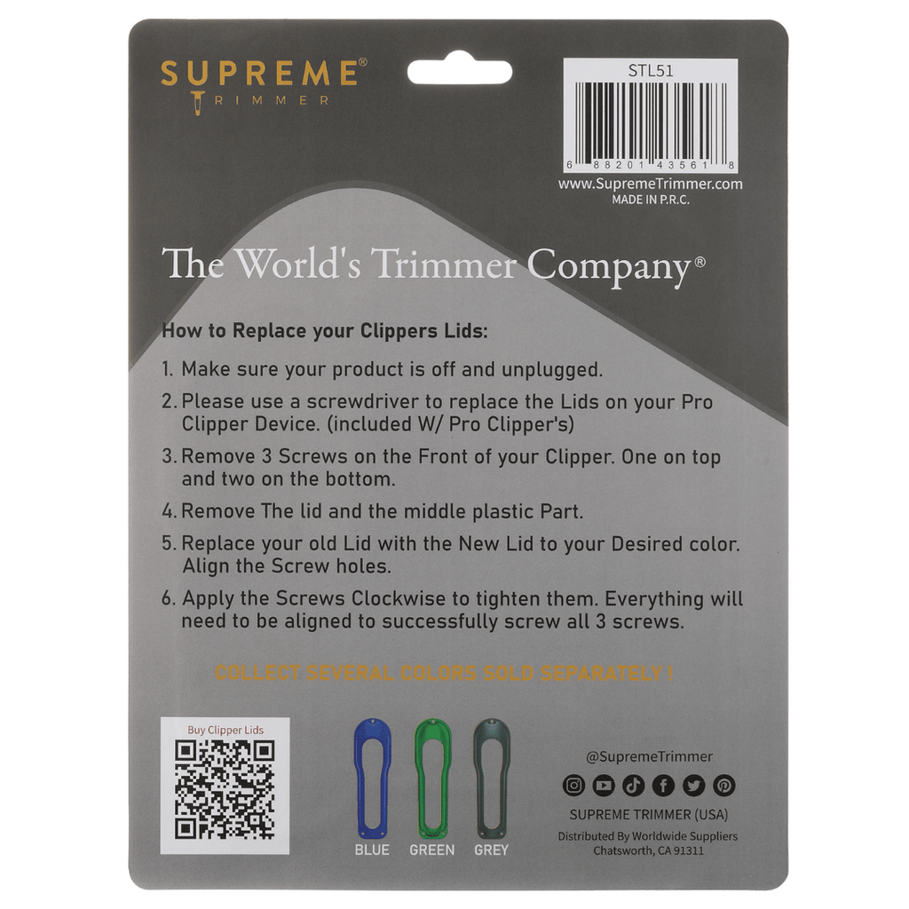 Replacement Lids for Pro Clipper - Hair Clipper & Trimmer Accessories - Supreme Trimmer Mens Trimmer Grooming kit 
#COLOR_BLUE/GREEN/GREY
