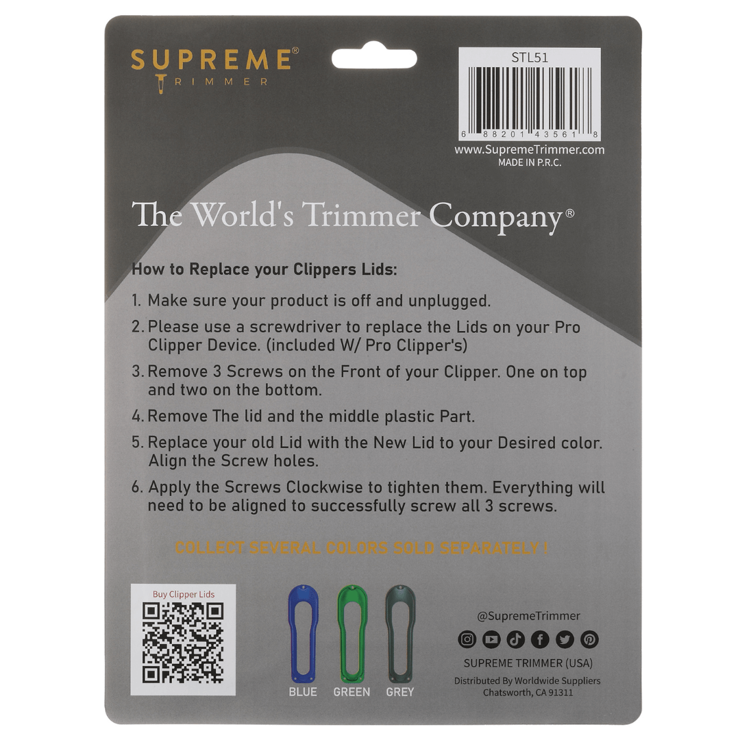 Replacement Lids for Pro Clipper - Hair Clipper & Trimmer Accessories - Supreme Trimmer Mens Trimmer Grooming kit 
#COLOR_BLUE/GREEN/GREY