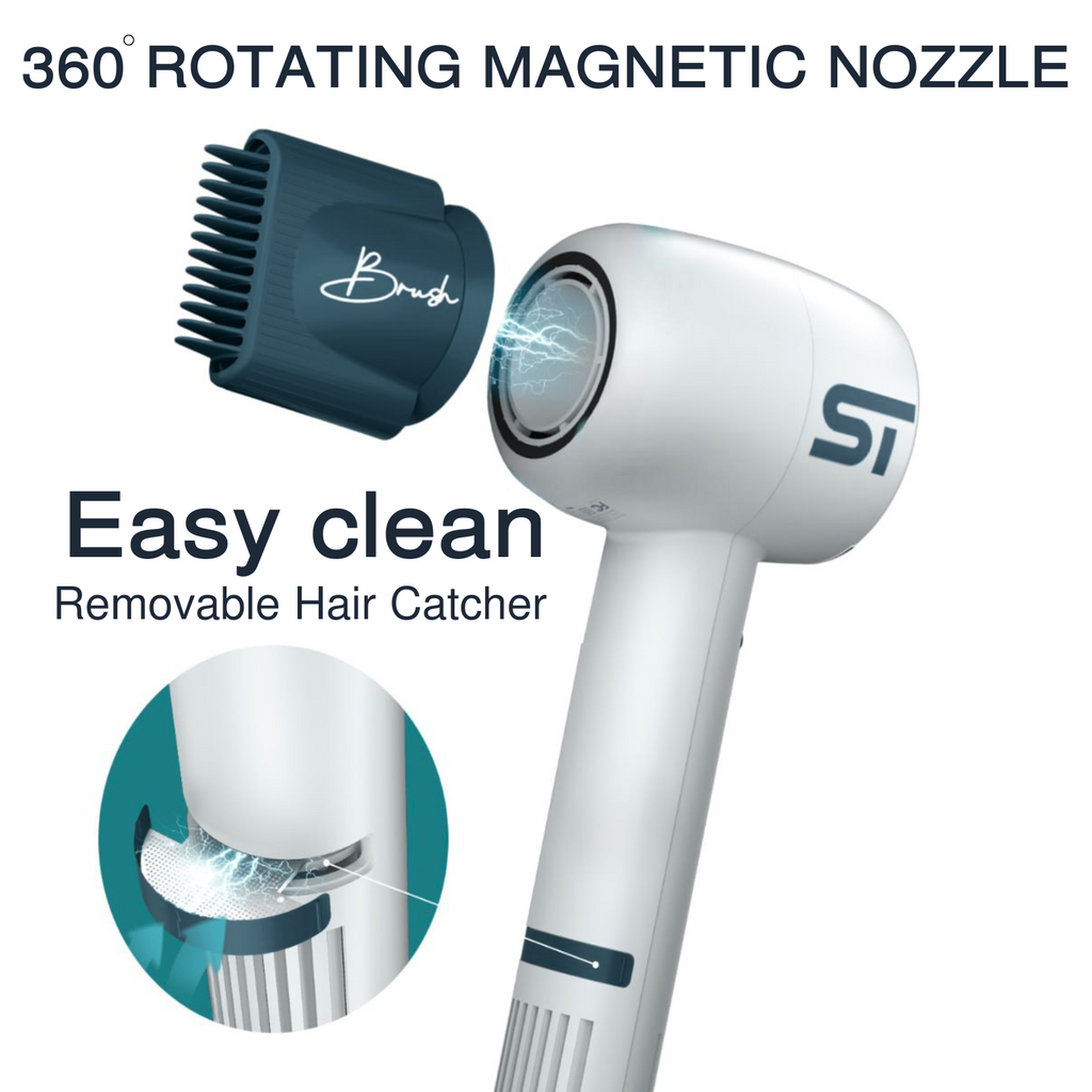 Brushless Hair Dryer - Hair Dryer - Supreme Trimmer Mens Trimmer Grooming kit 
#COLOR_WHITE