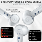 Brushless Hair Dryer - Hair Dryer - Supreme Trimmer Mens Trimmer Grooming kit 
#COLOR_WHITE