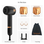 Brushless Motor Hair Dryer - Hair Dryer - Supreme Trimmer Mens Trimmer Grooming kit 
#COLOR_BLACK