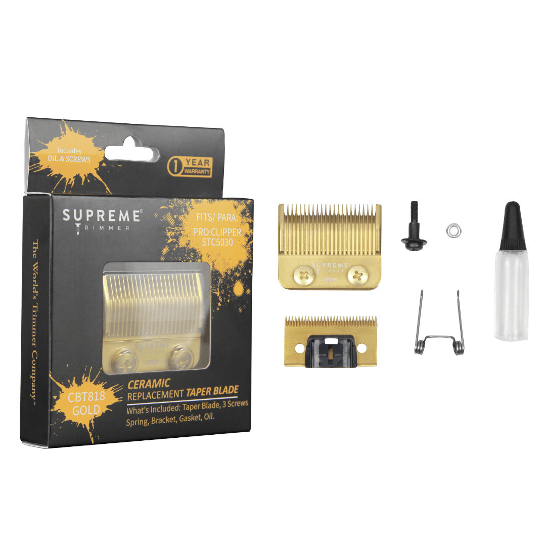 Ceramic Taper Blade CBT818 - Hair Clipper Replacement Blades - Supreme Trimmer Mens Trimmer Grooming kit 