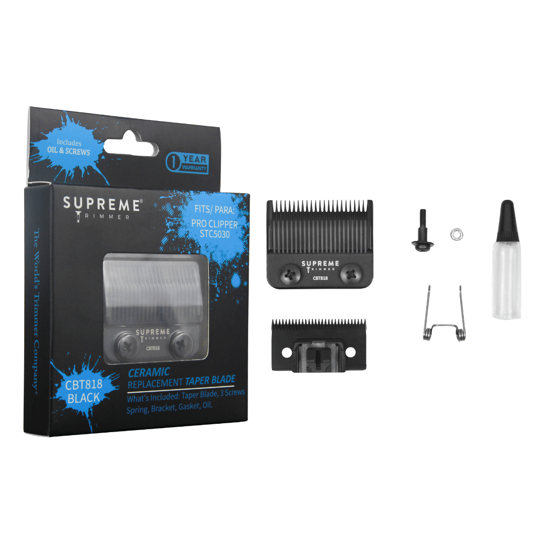 Ceramic Taper Blade CBT818 - Hair Clipper Replacement Blades - Supreme Trimmer Mens Trimmer Grooming kit 