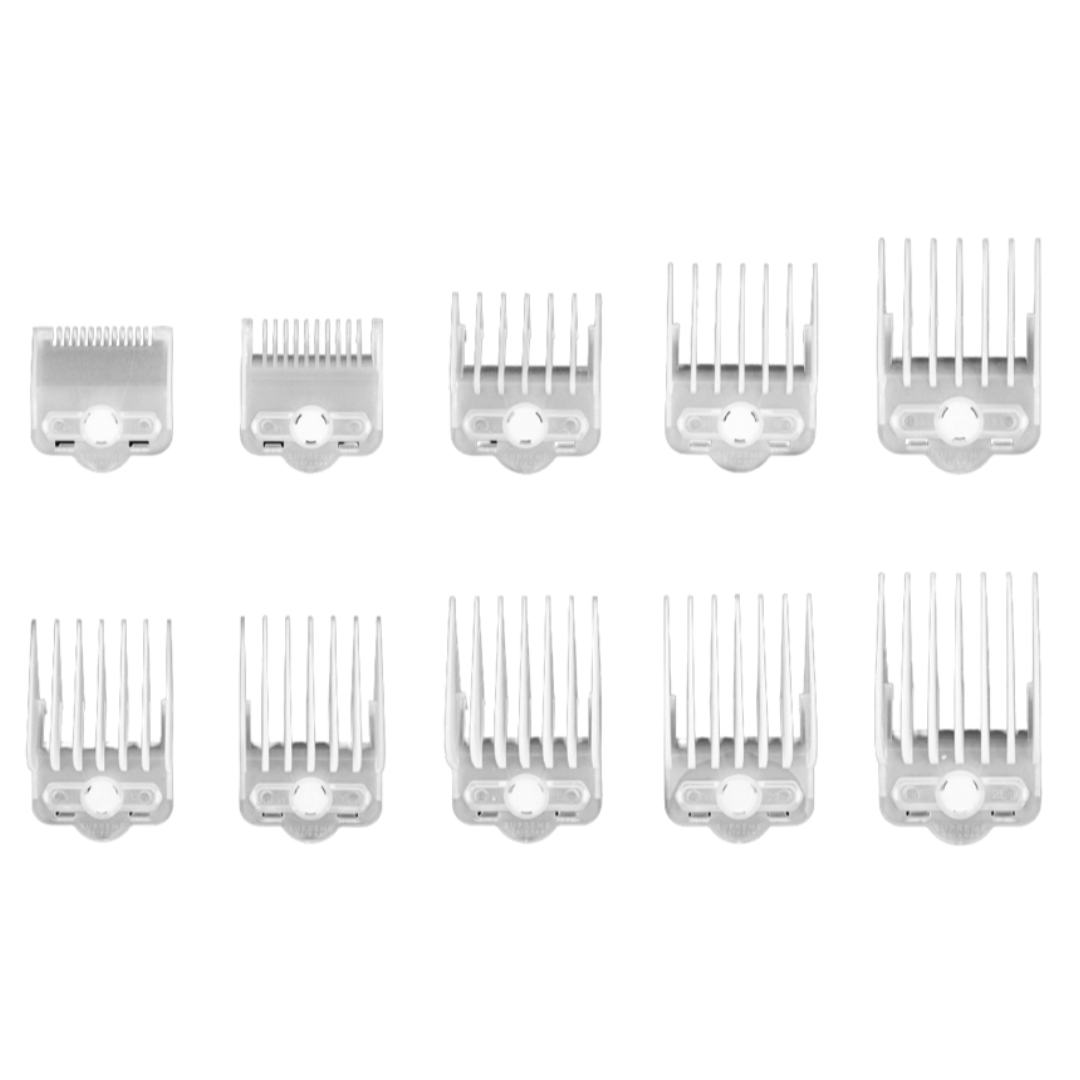 Magnetic/Clip Guards for Clippers (10 piece) CMG100 - Clipper guards - Supreme Trimmer Mens Trimmer Grooming kit 
#COLOR_TRANSPARENT