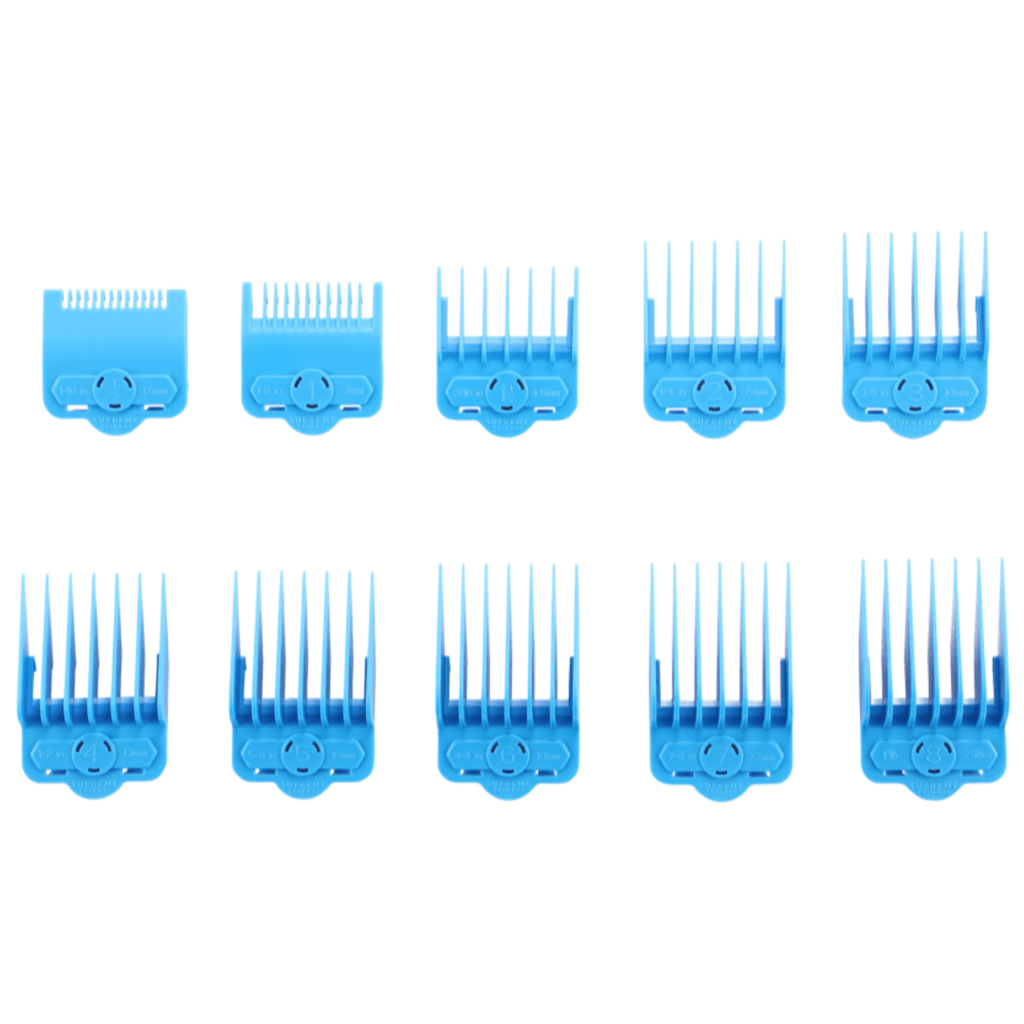 Magnetic/Clip Guards for Clippers (10 piece) CMG100 - Clipper guards - Supreme Trimmer Mens Trimmer Grooming kit 
#COLOR_BLUE