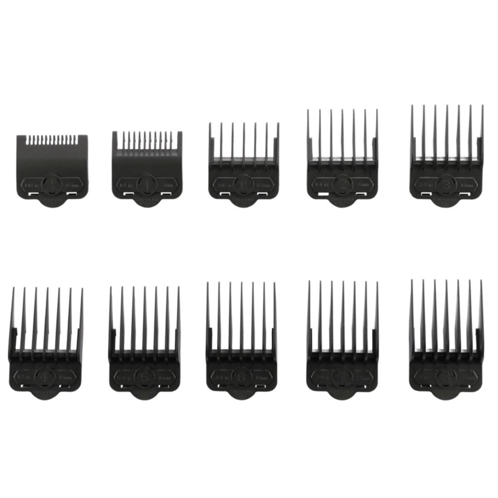 Magnetic/Clip Guards for Clippers (10 piece) CMG100 - Clipper guards - Supreme Trimmer Mens Trimmer Grooming kit 
#COLOR_BLACK
