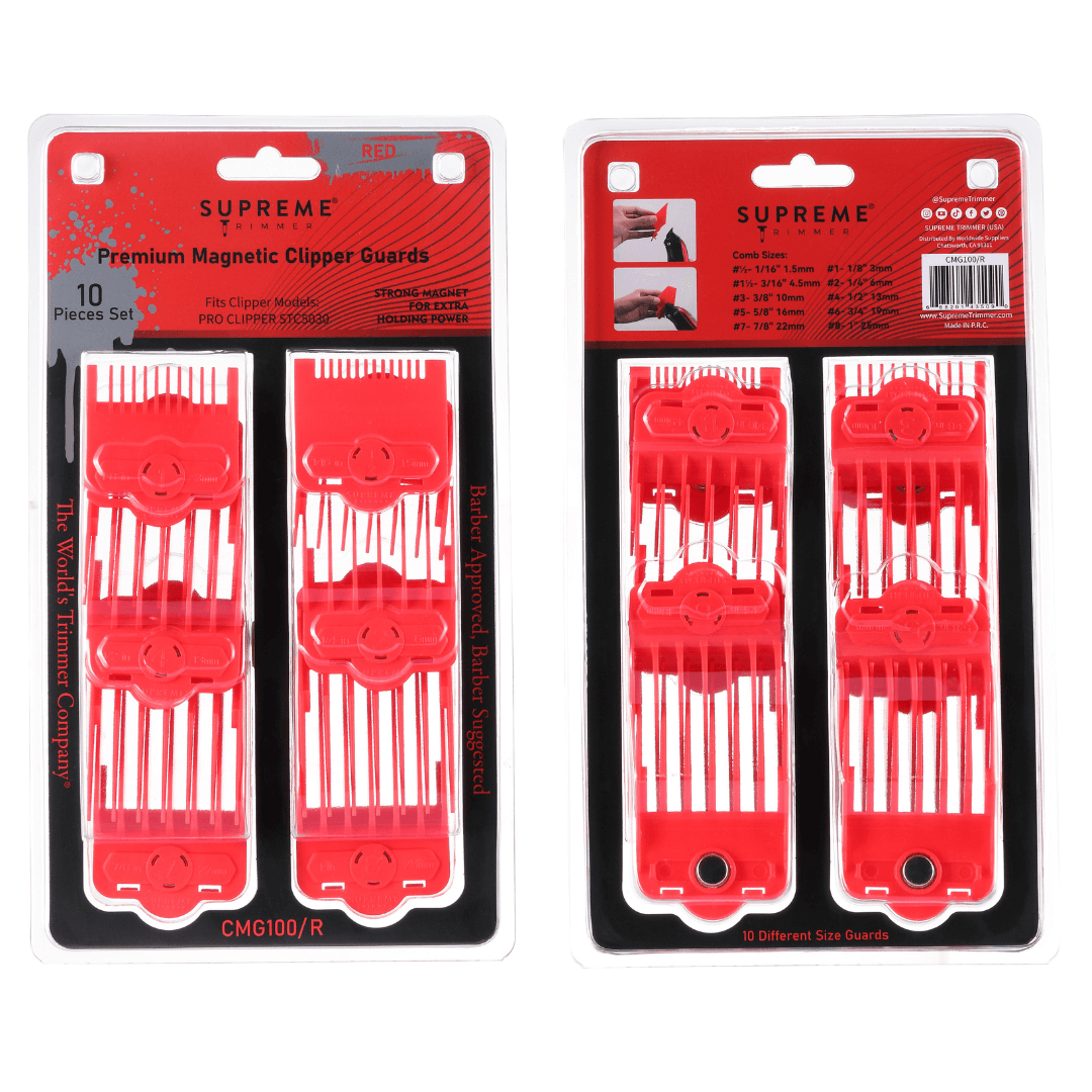 Magnetic/Clip Guards for Clippers (10 piece) CMG100 - Clipper guards - Supreme Trimmer Mens Trimmer Grooming kit 