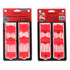 Magnetic/Clip Guards for Clippers (10 piece) CMG100 - Clipper guards - Supreme Trimmer Mens Trimmer Grooming kit 
#COLOR_RED