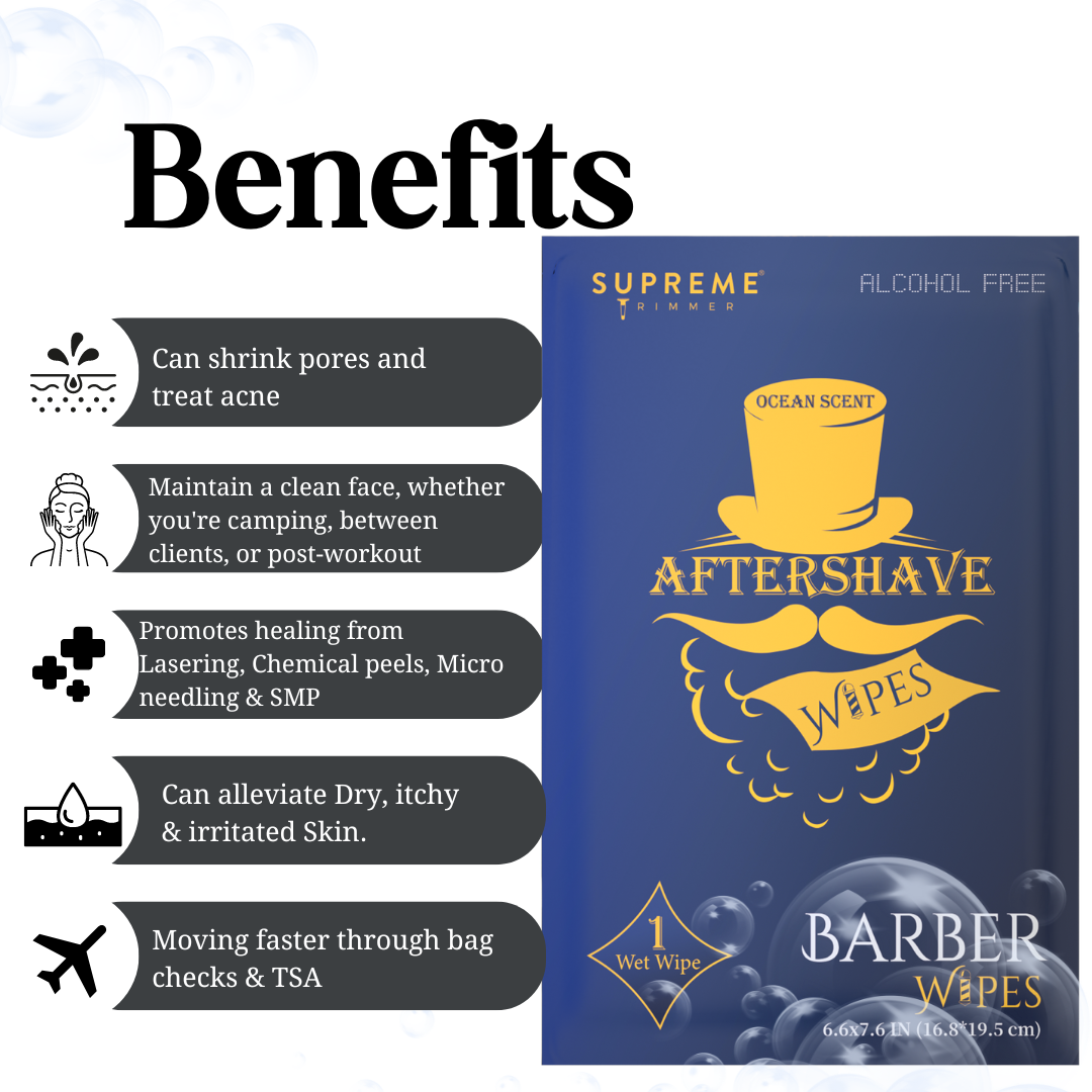 Aftershave Wipes™ - Aftershave wipes - Supreme Trimmer Mens Trimmer Grooming kit 