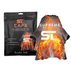 Supreme Trimmer orange flame professional barber cape packaging and design