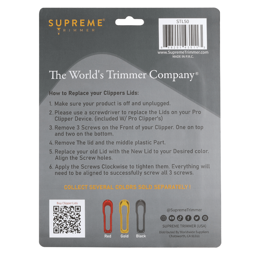 Replacement Lids for Pro Clipper - Hair Clipper & Trimmer Accessories - Supreme Trimmer Mens Trimmer Grooming kit 
#COLOR_RED/GOLD/BLACK