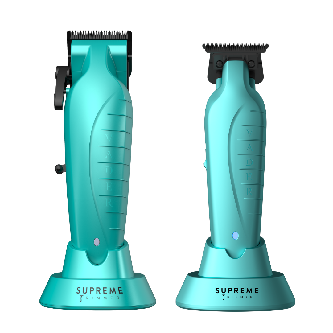 Supreme Trimmer Professional Tier Vader Duo Light Blue Edition Clipper and Trimmer Set