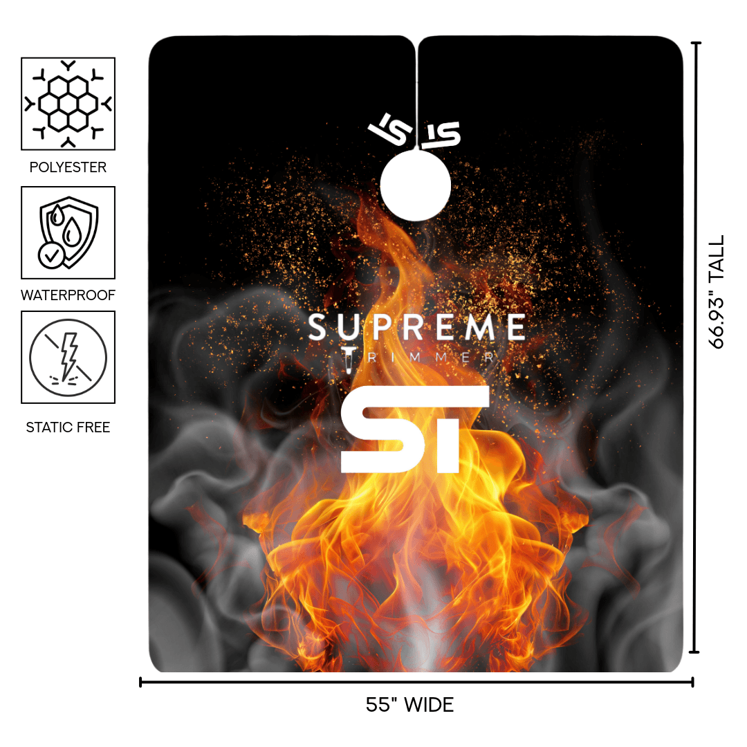 Supreme Trimmer orange flame barber cape product dimensions