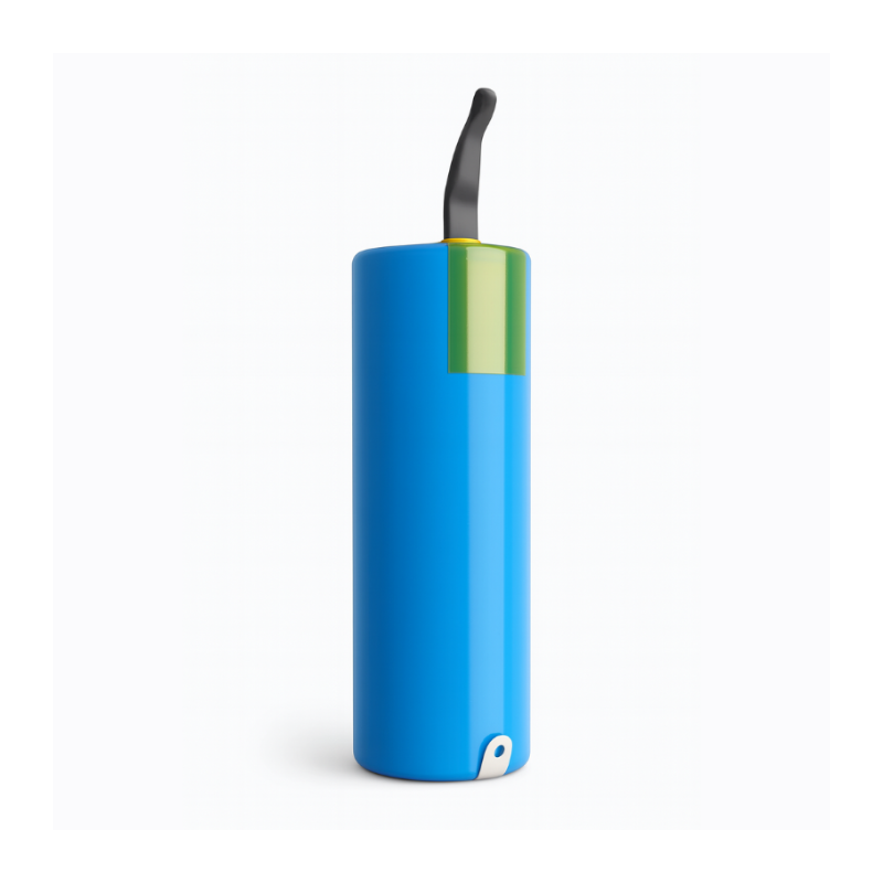 Blue and green Battery on a white background