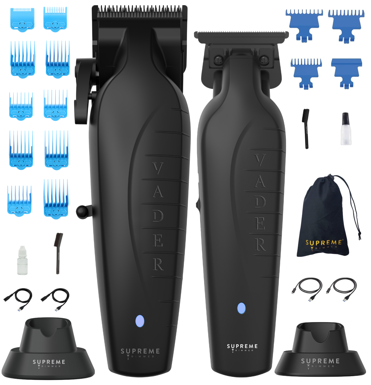 Vader™ Clipper & Vader™ Trimmer Set - Hair Clippers & Trimmers - Supreme Trimmer Mens Trimmer Grooming kit 
#COLOR_BLACK