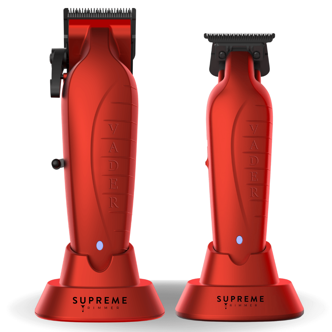Vader™ Clipper & Vader™ Trimmer Set - Hair Clippers & Trimmers - Supreme Trimmer Mens Trimmer Grooming kit 
#COLOR_RED