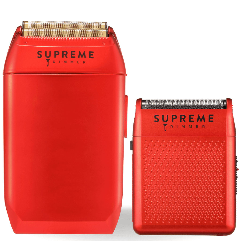 Crunch™ & Solo™ Shaver Bundle - Electric Razors - Supreme Trimmer Mens Trimmer Grooming kit 
#COLOR_RED