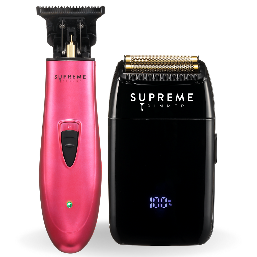 Foil Shaver & T Shaper™ DLC Trimmer Bundle - Electric Razors - Supreme Trimmer Mens Trimmer Grooming kit 
#COLOR_PINK
