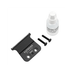 Supreme Trimmer TB560 replacement trimmer blade kit with black deep-tooth T-blade, mounting screws, and blade oil.