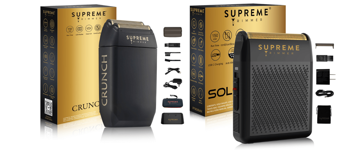Crunch™ & Solo™ Shaver Bundle - Electric Razors - Supreme Trimmer Mens Trimmer Grooming kit 