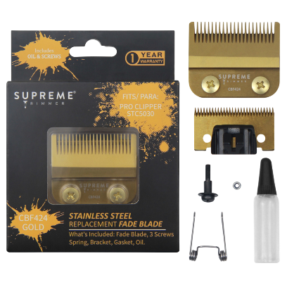 Steel Fade Blade CBF424 - Hair Clipper Replacement Blades - Supreme Trimmer Mens Trimmer Grooming kit 