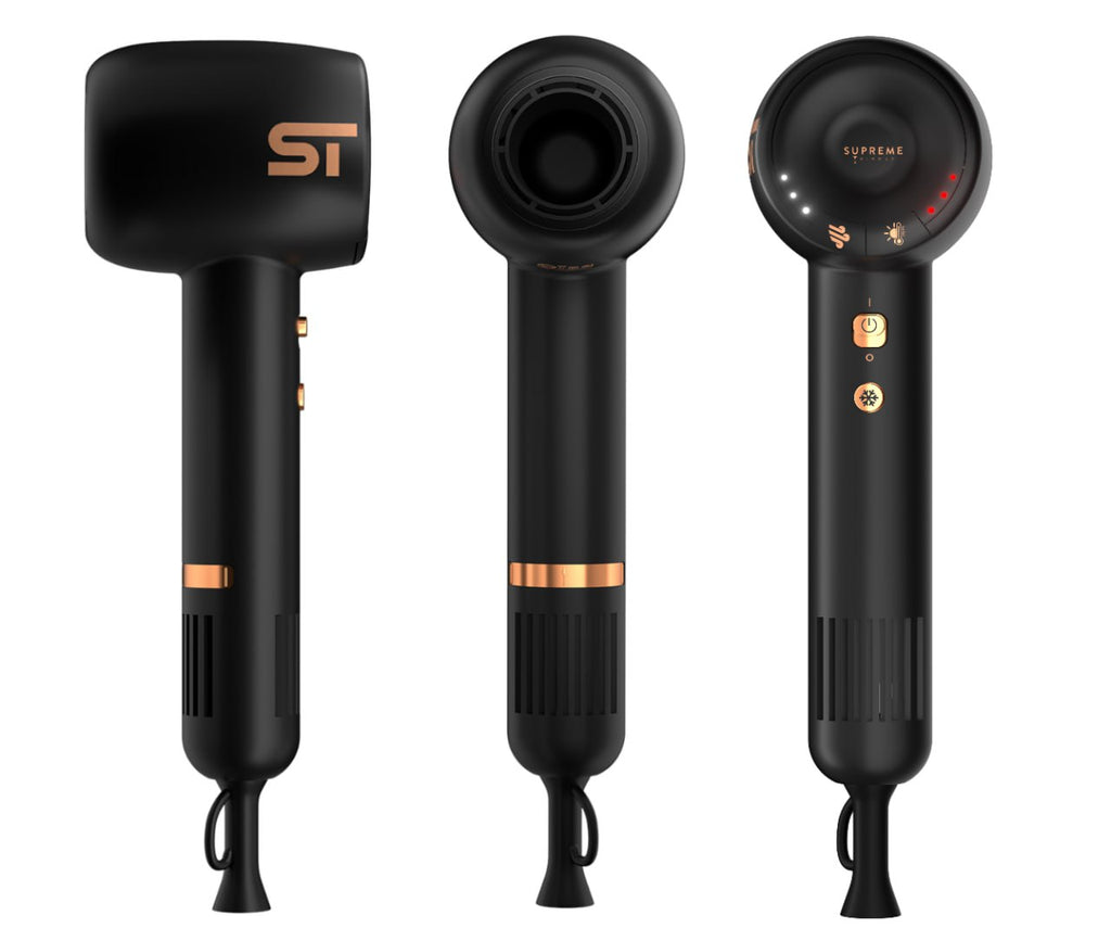 Brushless Hair Dryer - Hair Dryer - Supreme Trimmer Mens Trimmer Grooming kit 
#COLOR_BLACK