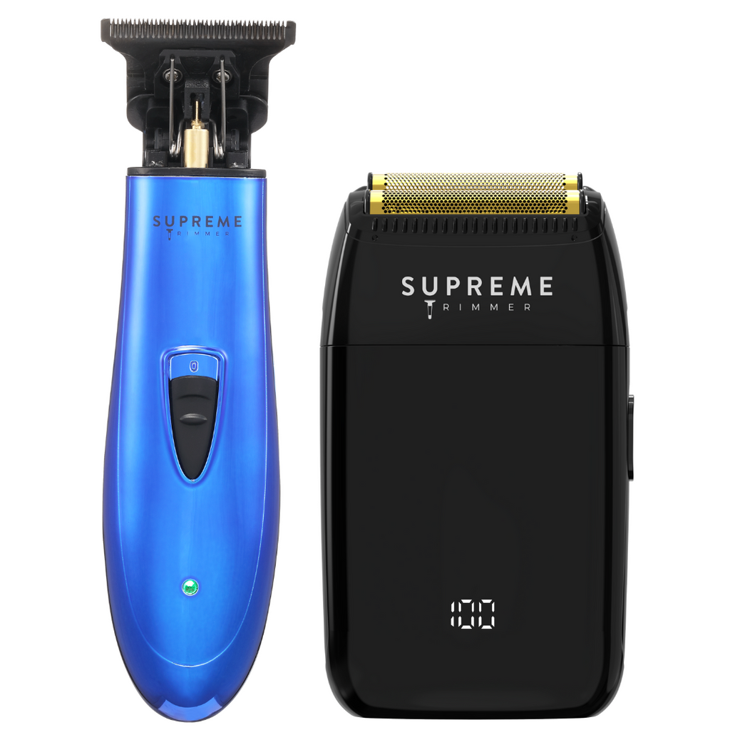 Foil Shaver & T Shaper™ DLC Trimmer Bundle - Electric Razors - Supreme Trimmer Mens Trimmer Grooming kit 
#COLOR_BLUE