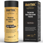 HairThik Hair Fibers - 55 grams - Hair Fiber - Supreme Trimmer Mens Trimmer Grooming kit 
#COLOR_DARK BROWN